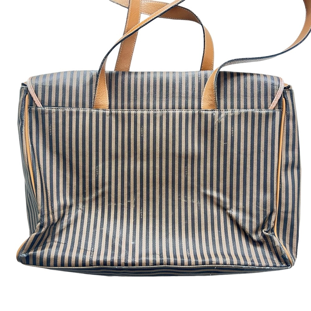 Vintage Fendi large brief shoulder bag striped logo serial number - Picture 3 of 15